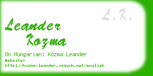 leander kozma business card